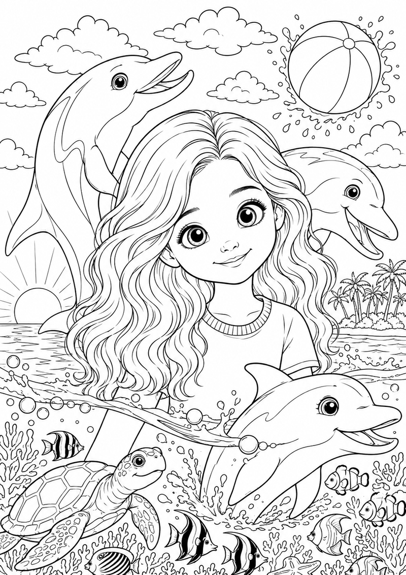 Magical coloring scene 3
